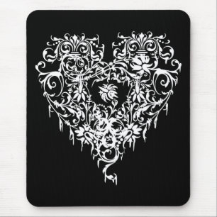 Ornate Gothic Heart Mouse Pad