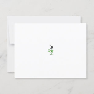Ornate green flower with red centre, dark leaves, postcard