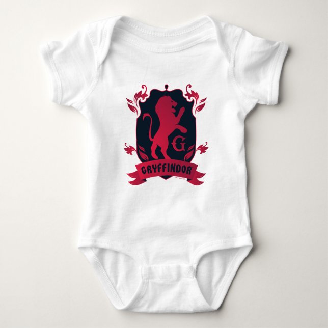 Ornate GRYFFINDOR™ House Crest Baby Bodysuit (Front)