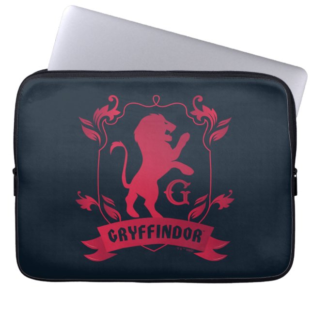 Ornate GRYFFINDOR™ House Crest Laptop Sleeve (Front)