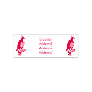 Ornate hawk eagle bird cartoon illustration  self-inking stamp