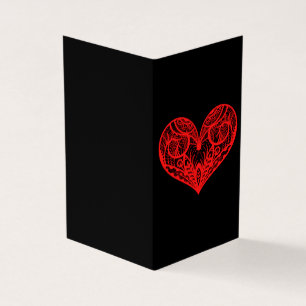 Ornate Heart Platonic Valentine Notecard 25pk