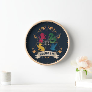 Ornate HOGWARTS™ House Crest Clock