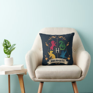 Ornate HOGWARTS™ House Crest Cushion