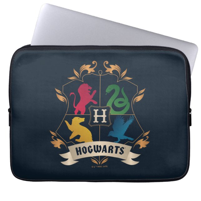 Ornate HOGWARTS™ House Crest Laptop Sleeve (Front)