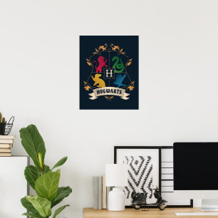 Ornate HOGWARTS™ House Crest Poster