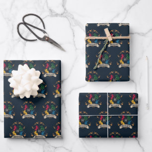 Ornate HOGWARTS™ House Crest Wrapping Paper Sheet