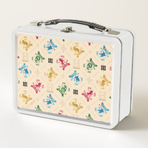 Ornate HOGWARTS™ House Crests Pattern Metal Lunch Box