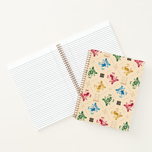Ornate HOGWARTS™ House Crests Pattern Notebook (Inside)