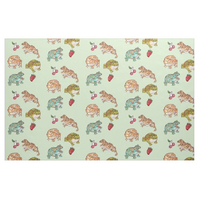Ornate Horned Frogs Fabric (Fat Quarter)