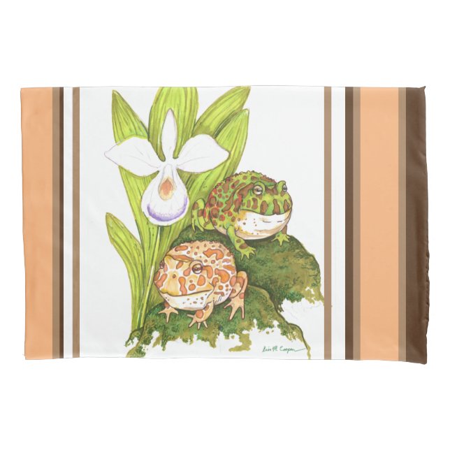 Ornate Horned Frogs Pillowcase (Front)