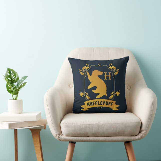 Ornate HUFFLEPUFF™ House Crest Cushion (Chair)