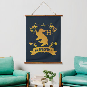 Ornate HUFFLEPUFF™ House Crest Hanging Tapestry