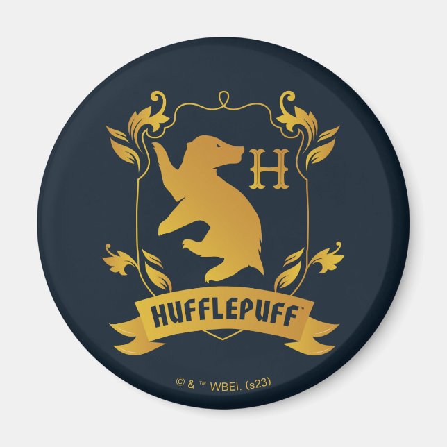 Ornate HUFFLEPUFF™ House Crest Magnet (Front)