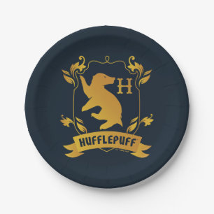 Ornate HUFFLEPUFF™ House Crest Paper Plate