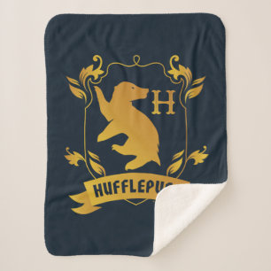 Ornate HUFFLEPUFF™ House Crest Sherpa Blanket