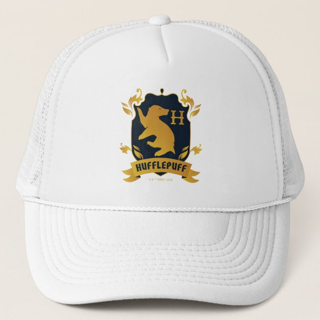 Ornate HUFFLEPUFF™ House Crest Trucker Hat (Front)