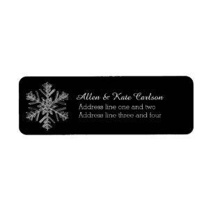 Ornate Ice Crystal Elegant Custom Return Address Label
