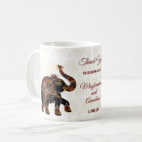 Ornate Indian elephant Indian wedding favour custo