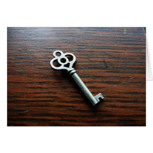 Ornate Key on Wooden Box