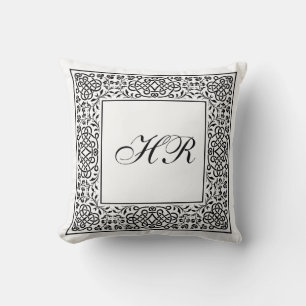 Ornate Knotwork Monogram Cushion