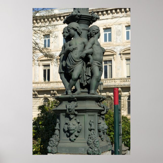 Ornate Lamp Post Base Poster (Front)