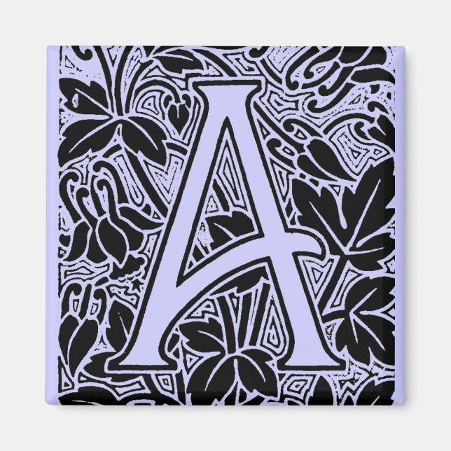 Ornate Letter "A" Magnet (Front)