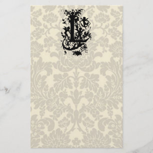Ornate Letter "L" Stationery