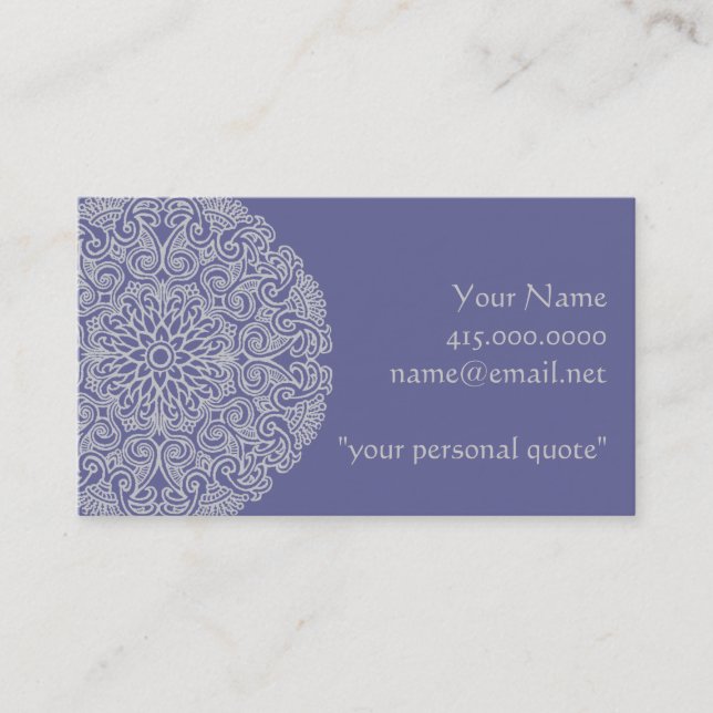 Ornate Mandala Universe Symbol Business Card (Front)