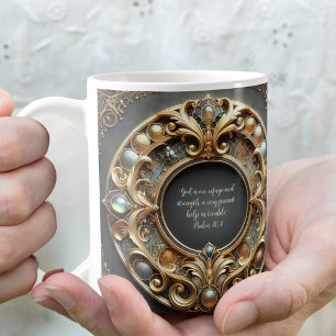 Ornate Metal and Jewels Customisable Bible Verse Coffee Mug