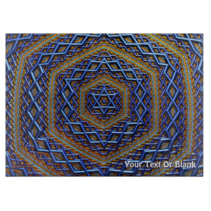 Ornate Metallic Magen David Cutting Board