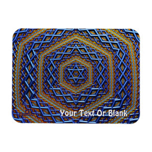 Ornate Metallic Magen David Magnet