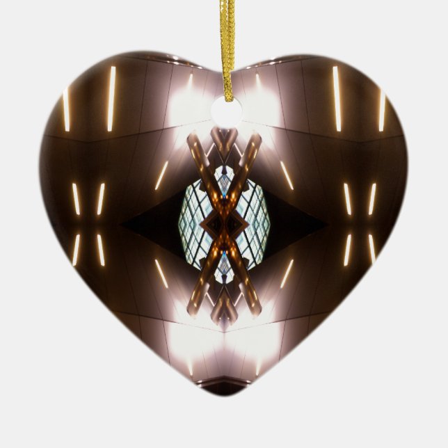 Ornate Metallica Urban Futurism Christmas Ornament (Front)