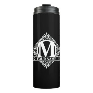 Ornate Monogram Design Thermal Tumbler