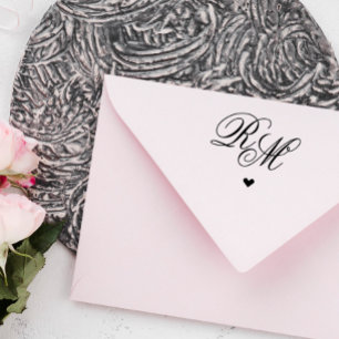Ornate Monogram Heart Self-inking Stamp