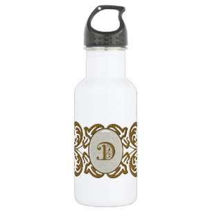Ornate Monogram Letter D 532 Ml Water Bottle
