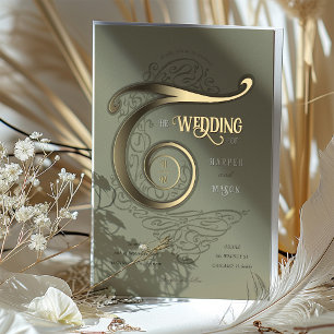 Ornate Monogram Wedding Elegant Typography