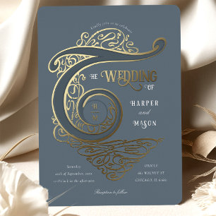 Ornate Monogram Wedding Elegant Typography