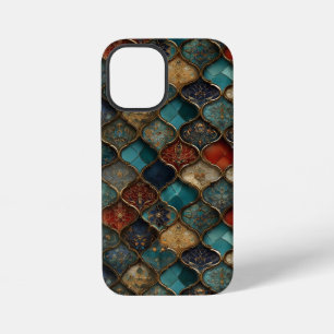Ornate Moroccan Tiles in Jewel Tones and Gold iPhone 12 Mini Case