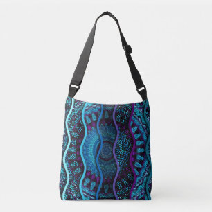 Ornate Mosaic: Relief Waves Texture. Crossbody Bag