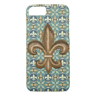 Ornate New Orleans Gold Fleur De Lis iPhone 8/7 Case