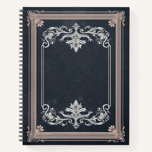 Ornate Noir Frame — Customizable Notebook (Front)