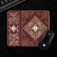 Ornate Opulence | Dark Red and Gold Jewelled Emble