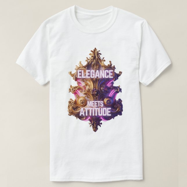 Ornate Opulence - Elegance Meets Attitude T-Shirt (Design Front)