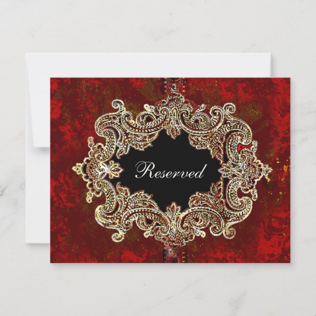 Ornate Party Table Seating Card (Front)