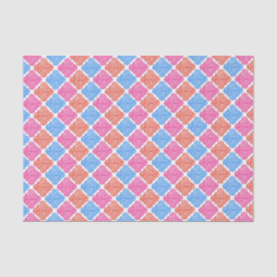 Ornate Patchwork Diamonds Pattern Tissue Paper