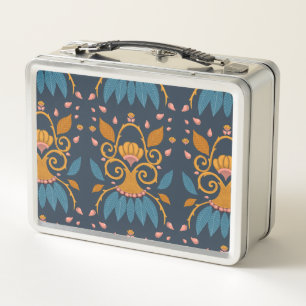 Ornate pattern Medieval style personalized Metal Lunch Box