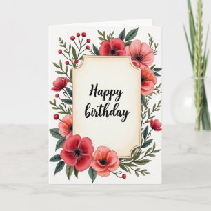 Ornate Plaque Birthday Card