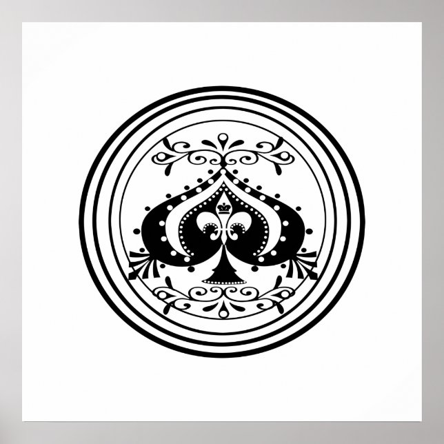 Ornate Poker Art Design Poster (Front)