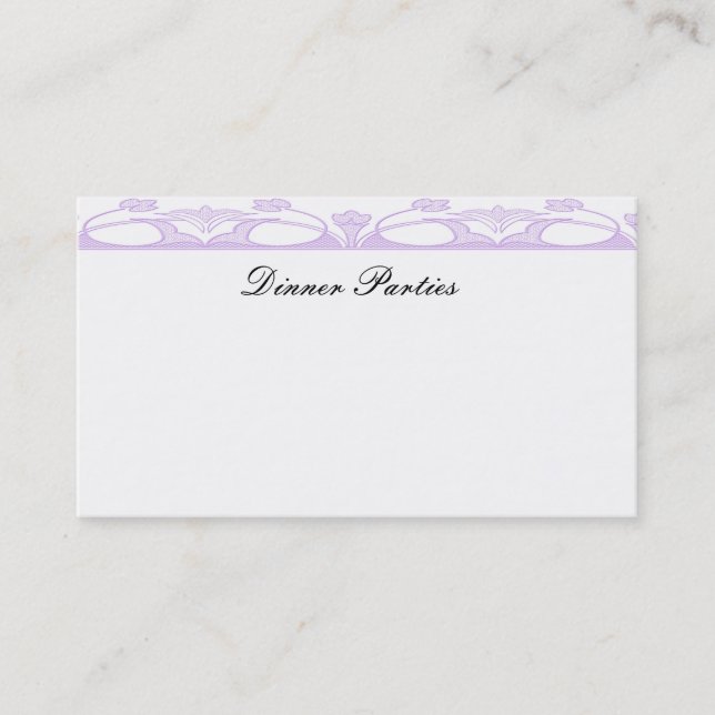 Ornate Purple Business Card (Front)